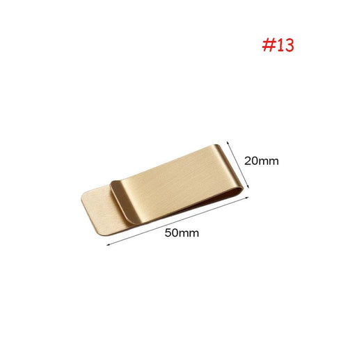 Planet Gates A-13 1Pc Metal Leather Pen Holder Brass Stainless Steel Pencil Clip Vintage Dairy Notebook Pen Holder Spiral Loose Leaf Memo Clip