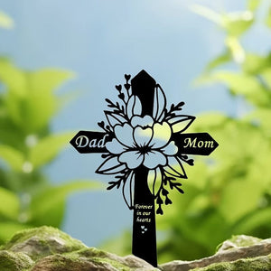 Planet Gates A 1pc, Cemetery Memorial Cross Metal Garden Memorial Cross Grave Memorial Dad Mon Grave Decoration Outdoor Garden Courtyard Decoration Metal Stake