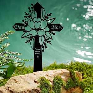 Planet Gates A 1pc, Cemetery Memorial Cross Metal Garden Memorial Cross Grave Memorial Dad Mon Grave Decoration Outdoor Garden Courtyard Decoration Metal Stake