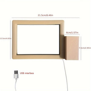 Planet Gates A 1pc Rewritable Message Board Night Light, USB Transparent Acrylic Reminder Board Table Lamp, Cute Room Decor Desktop Decor Gift