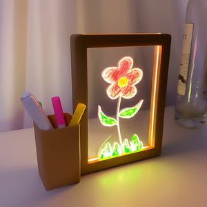 Planet Gates A 1pc Rewritable Message Board Night Light, USB Transparent Acrylic Reminder Board Table Lamp, Cute Room Decor Desktop Decor Gift