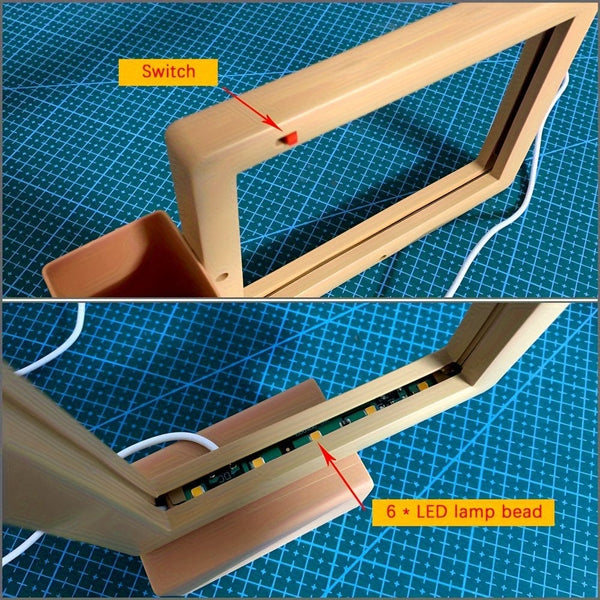 Planet Gates A 1pc Rewritable Message Board Night Light, USB Transparent Acrylic Reminder Board Table Lamp, Cute Room Decor Desktop Decor Gift