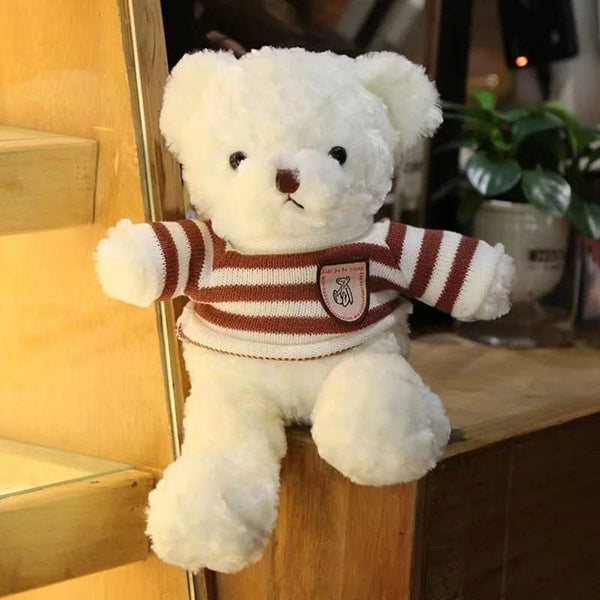 Planet Gates A 30cm White Jumper 30cm40cm Plush Sweater Bear Toys Dolls Dolls Cute Dress Up Bear Birthday Gift Soothing sleep