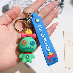Planet Gates A 4 Styles Lilo Stitch Keychain Stitch Action Figure  Keychains Pendent Ornament Dolls Collection Model Stitch Toys For Kids Gift