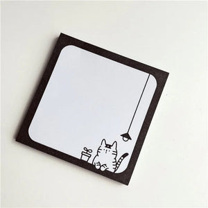Planet Gates A 50 Sheets Cartoon Brief Strokes Cute Cat Memo Pad Simple Style Kawaii Message Paper Student To Do List Notes School Stationery