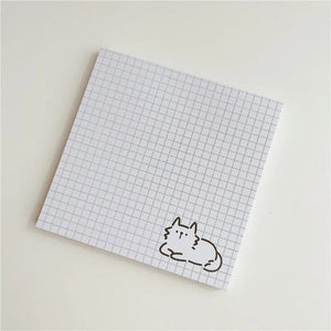 Planet Gates A 50 Sheets Cartoon Brief Strokes Cute Cat Memo Pad Simple Style Kawaii Message Paper Student To Do List Notes School Stationery