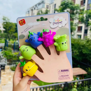 Planet Gates A 5PCS Mini Animal Hand Puppet Puppy Doll Finger Puppet Toy Set Montessori Sensory Toys Preschool Parent-Child Storytelling Toys