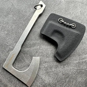 Planet Gates A 9Cr18Mov Stainless Steel Axe blade Kinfe Pendant Outdoor Decorations Necklace Bracelet Camping Gear EDC Tools K-sheath Bead Chai