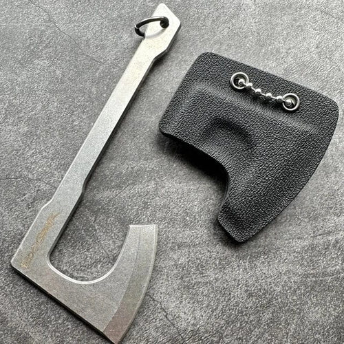 Planet Gates A 9Cr18Mov Stainless Steel Axe blade Kinfe Pendant Outdoor Decorations Necklace Bracelet Camping Gear EDC Tools K-sheath Bead Chai