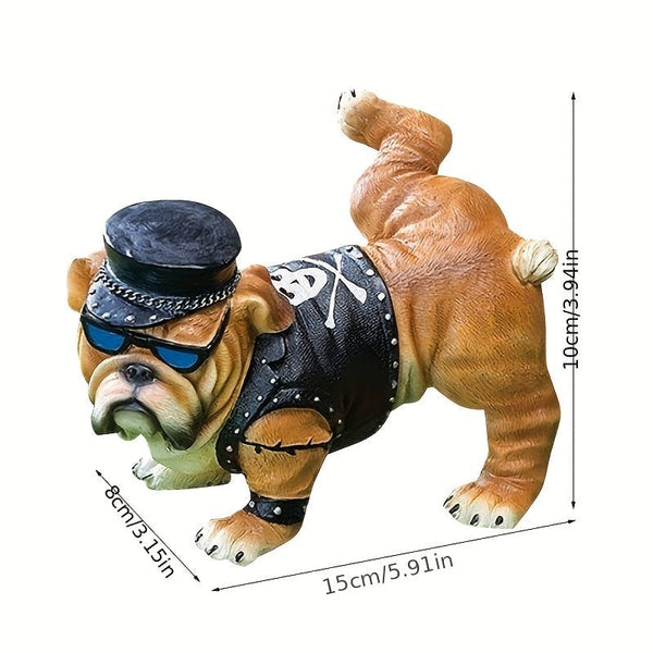 Planet Gates A Adorable Resin Bulldog Statue - Perfect for Home Garden Decoration!