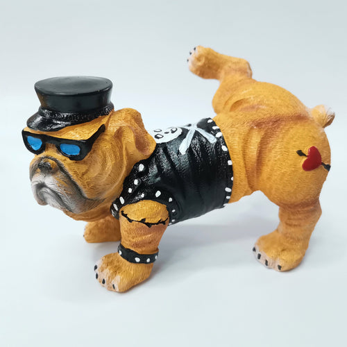 Planet Gates A Adorable Resin Bulldog Statue - Perfect for Home Garden Decoration!