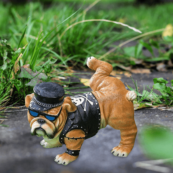 Planet Gates A Adorable Resin Bulldog Statue - Perfect for Home Garden Decoration!