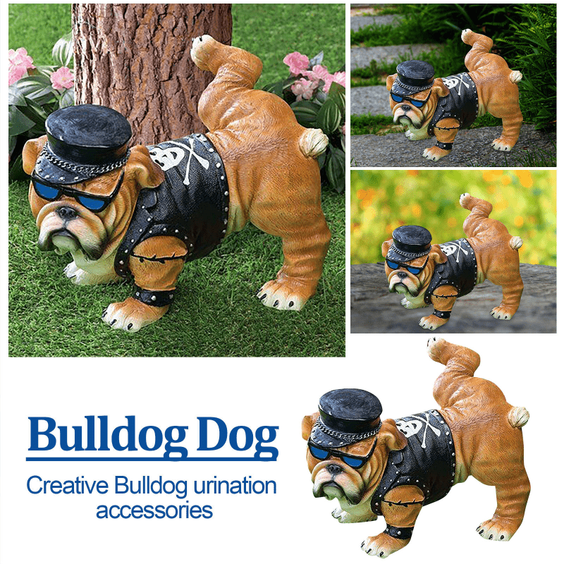 Planet Gates A Adorable Resin Bulldog Statue - Perfect for Home Garden Decoration!