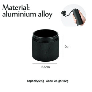 Planet Gates A Al with lid 1PCS Powder case for Manual Coffee Grinder,aluminium alloy,Upgraded CNC Grinding Core Bearing Coffee Bean Grinding case,Powder case