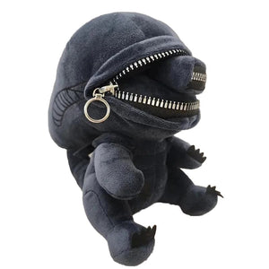 Planet Gates A Alien Xenomorph Shaped Zipper Mouth Plush Doll Kawaii Plush Pillows Stuffed Toys Cartoon Decor Trendy Toy Birthday Present