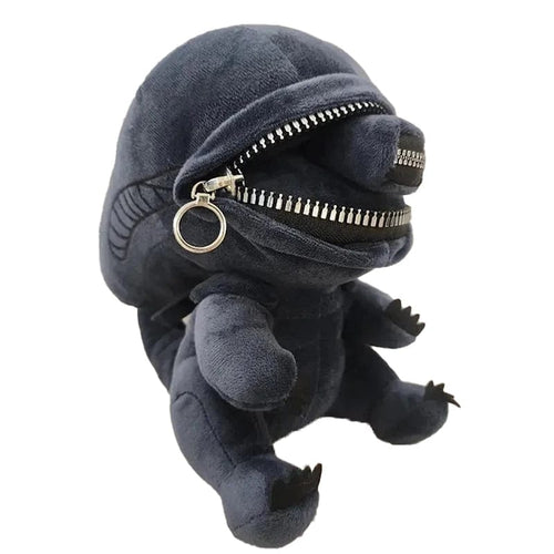 Planet Gates A Alien Xenomorph Shaped Zipper Mouth Plush Doll Kawaii Plush Pillows Stuffed Toys Cartoon Decor Trendy Toy Birthday Present