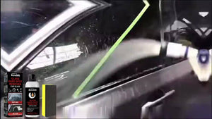 Planet Gates A bottle of detergent 50ml + 1 piece of sponge Car Glass Oil Film Remover Eliminate Heavy Spots Glass Polishing Degreaser Universal Rainproof Anti-fog Agent For Auto