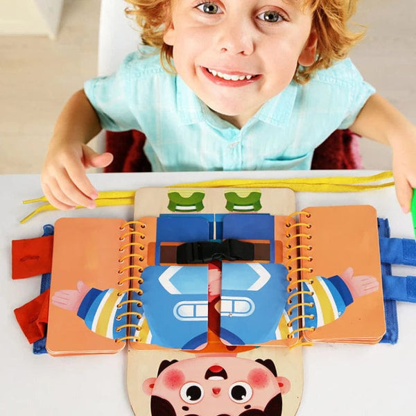 Planet Gates A Children's early education puzzle toys Basic self-care skills training toy book busy board for kids 3+y