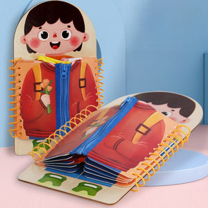 Planet Gates A Children's early education puzzle toys Basic self-care skills training toy book busy board for kids 3+y