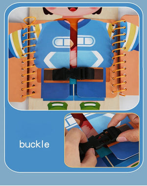 Planet Gates A Children's early education puzzle toys Basic self-care skills training toy book busy board for kids 3+y