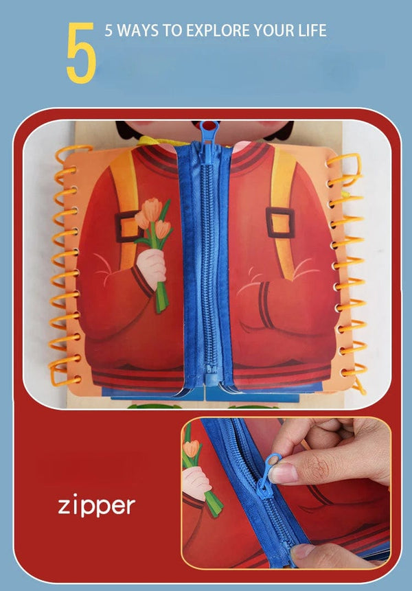Planet Gates A Children's early education puzzle toys Basic self-care skills training toy book busy board for kids 3+y
