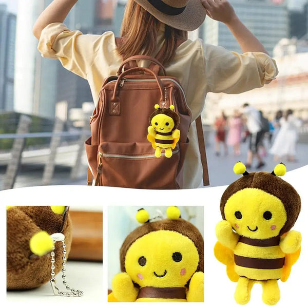 Planet Gates A / China 12cm Bee Festival Plush Doll Animation Bee Festival Decoration Small Pendant Plush Bag Pendant Plush Cute Bee Activity Gift K1X4