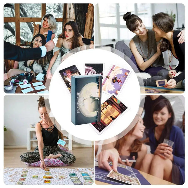 Planet Gates A / CHINA 78Pc Heartscape Tarot Full English Oracle Cards Fate Divination Tarot Deck Family Party Entertainment Fortune Telling Board Game