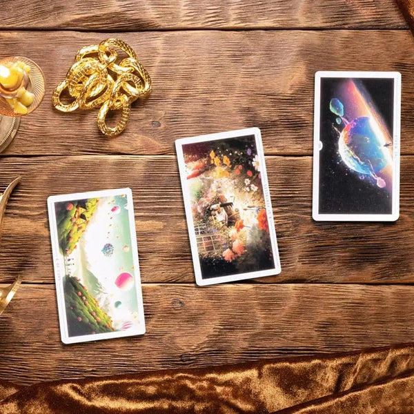 Planet Gates A / CHINA 78Pc Heartscape Tarot Full English Oracle Cards Fate Divination Tarot Deck Family Party Entertainment Fortune Telling Board Game