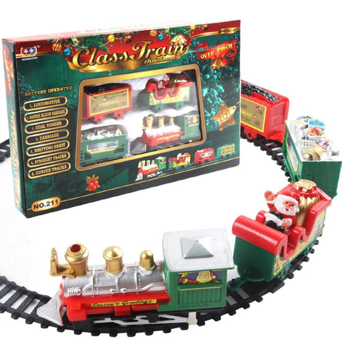 Planet Gates A Christmas Realistic Electric Train Set,Easy To Ass-emble & Safe For Kids Gift & Party Home Xmas Tree Decoration