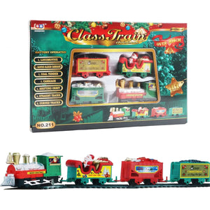 Planet Gates A Christmas Realistic Electric Train Set,Easy To Ass-emble & Safe For Kids Gift & Party Home Xmas Tree Decoration
