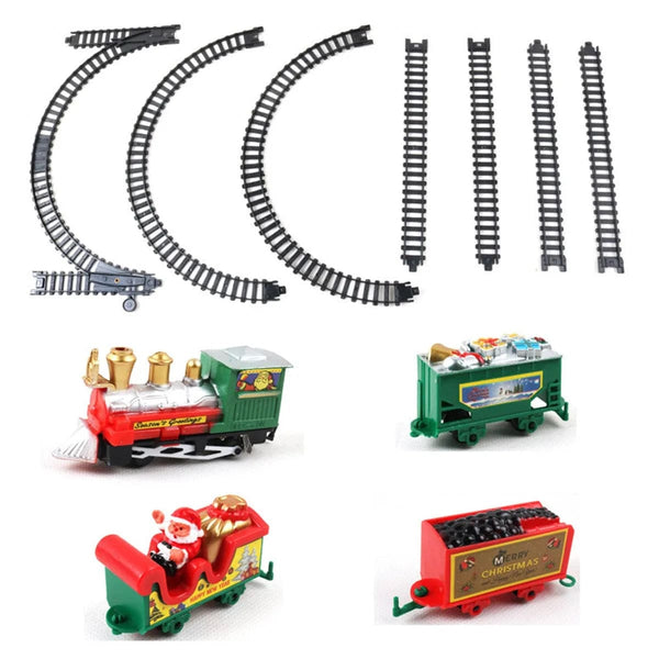 Planet Gates A Christmas Realistic Electric Train Set,Easy To Ass-emble & Safe For Kids Gift & Party Home Xmas Tree Decoration