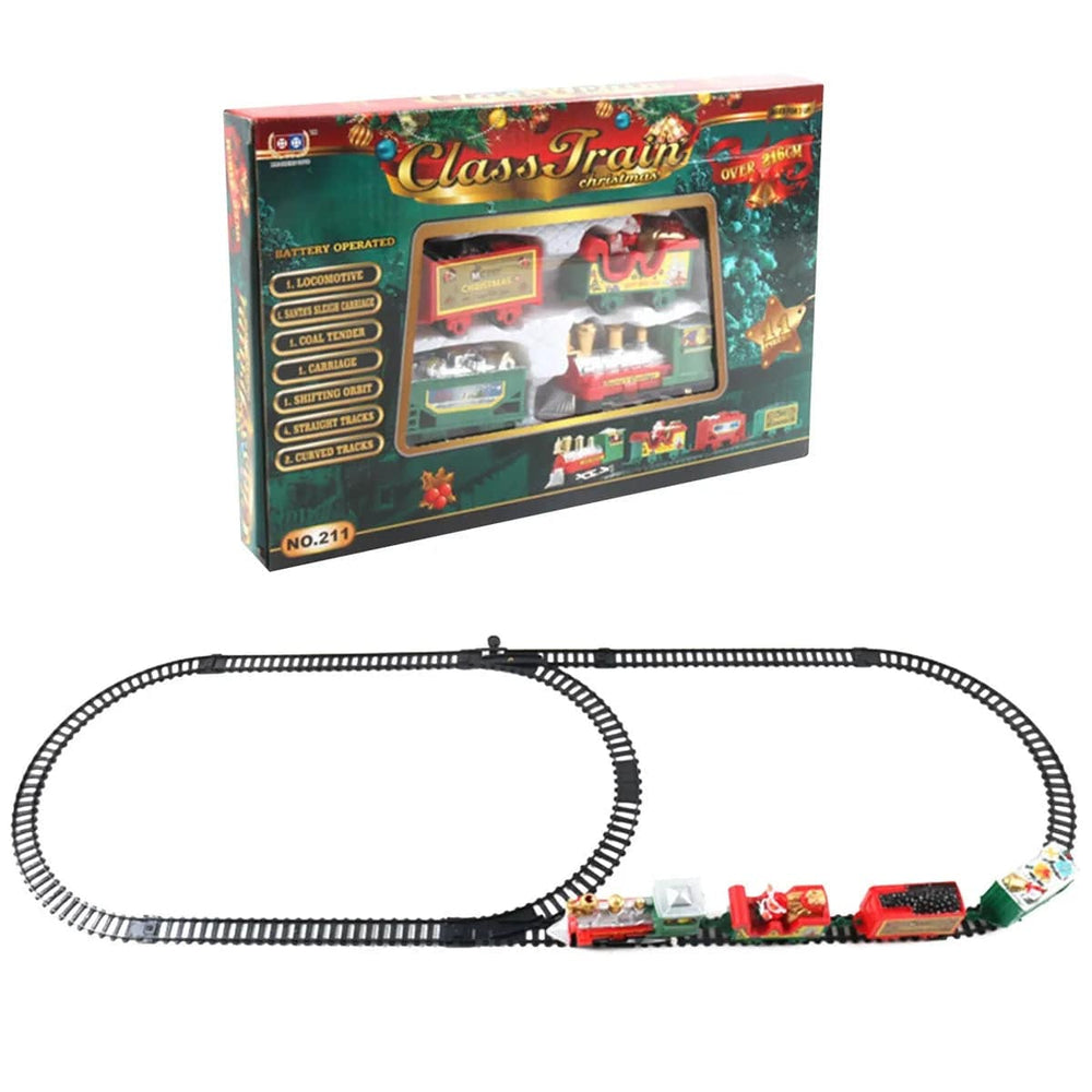 Planet Gates A Christmas Realistic Electric Train Set,Easy To Ass-emble & Safe For Kids Gift & Party Home Xmas Tree Decoration