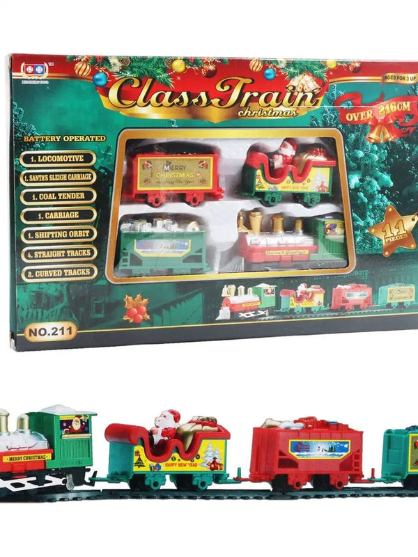Planet Gates A Christmas Realistic Electric Train Set,Easy To Ass-emble & Safe For Kids Gift & Party Home Xmas Tree Decoration