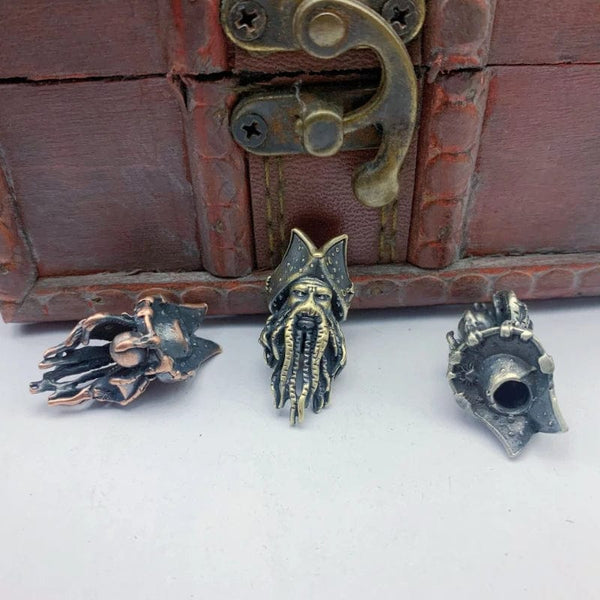Planet Gates A-Copper Hot Movie Character Pirates Captain Figurines Brass Paracord Bead DIY Knife Lanyard Pendant Charms EDC Accessories For Fans Gift