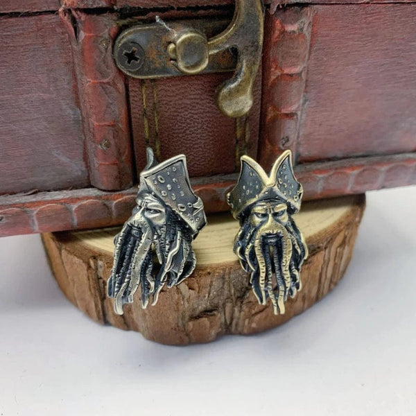 Planet Gates A-Copper Hot Movie Character Pirates Captain Figurines Brass Paracord Bead DIY Knife Lanyard Pendant Charms EDC Accessories For Fans Gift