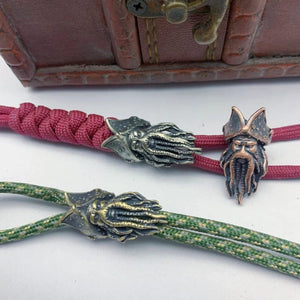 Planet Gates A-Copper Hot Movie Character Pirates Captain Figurines Brass Paracord Bead DIY Knife Lanyard Pendant Charms EDC Accessories For Fans Gift