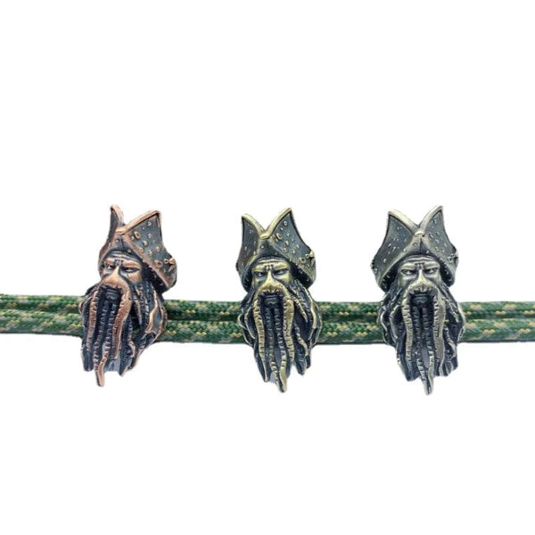 Planet Gates A-Copper Hot Movie Character Pirates Captain Figurines Brass Paracord Bead DIY Knife Lanyard Pendant Charms EDC Accessories For Fans Gift