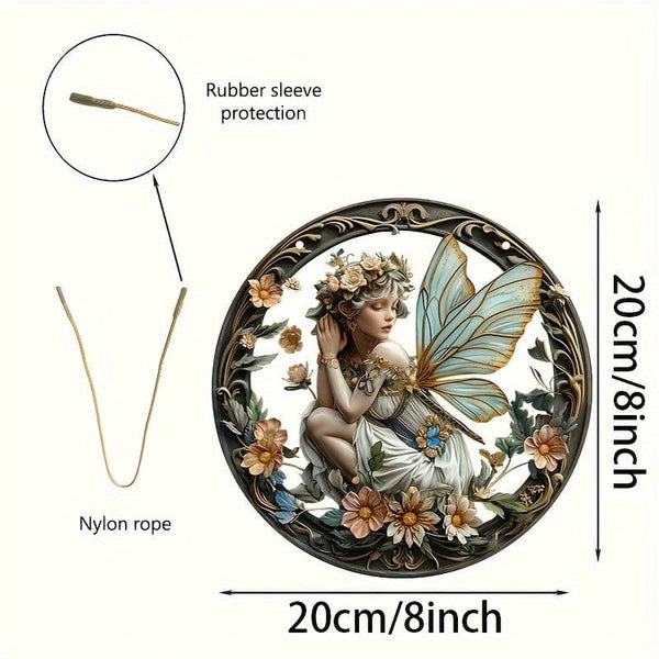 Planet Gates A Elf Fairy Decorative Window Art Acrylic Sun Catcher 8×8in/20x20cm for Room Scene Bar Summer Holiday Gift