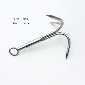Planet Gates A Folding Gravity Grab Hook Outdoor Rock Climbing Rescue Claw Survival Mountaineering Hook Tool Multifunctional Stainless Steel