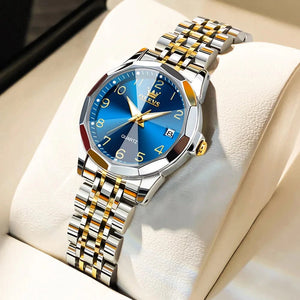 Planet Gates A-gold blue / United States OLEVS Elegant Fashion Women's Watches Luxury Brand Original Quartz Watch for Ladies Waterproof Stainless Steel Luminous Date