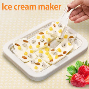 Planet Gates A Ice Cream Maker Pan with 2 Scrapers Ice Cream Maker Plate Multifunctional Cold Sweet Fried Food Plate Rolled Ice Cream Maker