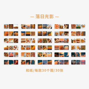 Planet Gates A Journamm 30pcs/pack 90patterns/pack Ins Material Stickers Book Scrapbooking Junk Journal Creative Stationery DIY Deco Stickers