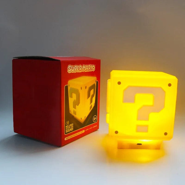 Planet Gates A LED Question Mark Night Light Super Mario Bros Games Toy Children Night Light Bedroom Table Lamp USB Charging Kids Birthday Gift