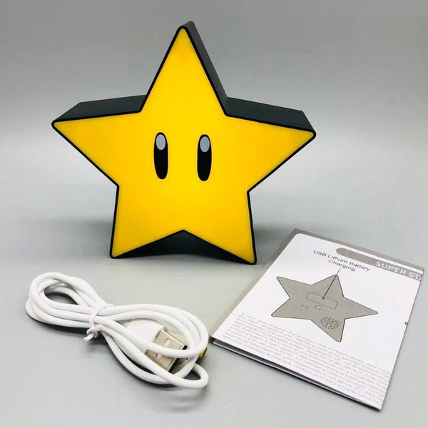 Planet Gates A LED Super Mario Bros Lamp Super Star Light Led Music Atmosphere Night Light Sound Usb Charging Desk Lamp For Kids Gifts Toys