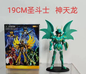 Planet Gates A / No box 19CM Anime Figure Phoenix Ikki Hyoga Seiya Shiryu Standing Armor Model Children's Toys PVC Box Desktop Collection Decoration