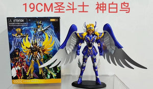 Planet Gates A / No box 19CM Anime Figure Phoenix Ikki Hyoga Seiya Shiryu Standing Armor Model Children's Toys PVC Box Desktop Collection Decoration