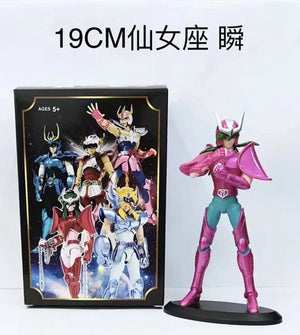 Planet Gates A / No box 19CM Anime Figure Phoenix Ikki Hyoga Seiya Shiryu Standing Armor Model Children's Toys PVC Box Desktop Collection Decoration