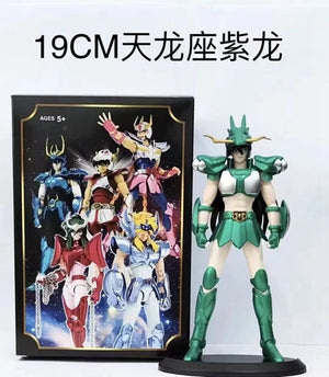 Planet Gates A / No box 19CM Anime Figure Phoenix Ikki Hyoga Seiya Shiryu Standing Armor Model Children's Toys PVC Box Desktop Collection Decoration