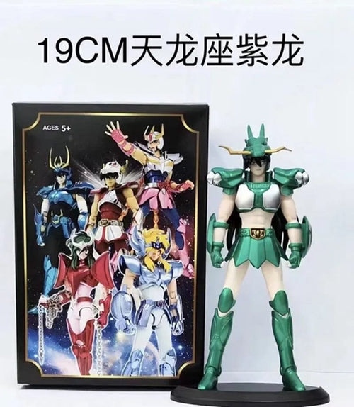 Planet Gates A / No box 19CM Anime Figure Phoenix Ikki Hyoga Seiya Shiryu Standing Armor Model Children's Toys PVC Box Desktop Collection Decoration