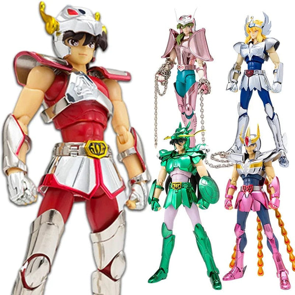 Planet Gates A / No box 19CM Anime Figure Phoenix Ikki Hyoga Seiya Shiryu Standing Armor Model Children's Toys PVC Box Desktop Collection Decoration